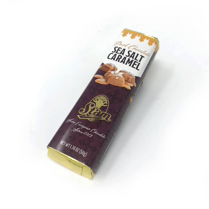 Stam Dark Chocolate Sea Salt Caramel Bar | Chocolaterie Stam